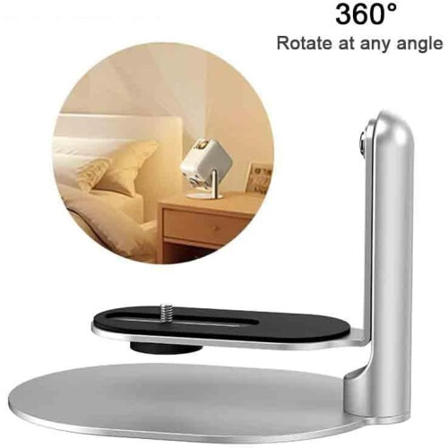 Projector Bracket Adjustable Projection Angle, Universal Aluminum Table Desk Wall Mount, 6mm Screw Hole, Sturdy Stand 2