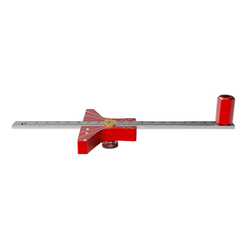 Woodworking Scribe Aluminum Depth Gauge Adjustable Parallel Scribing Multi-Angle Line Drawing Tool Red 9105992889914