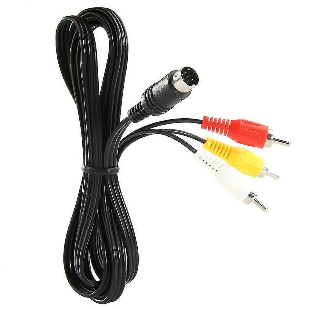 Kikidex (As Show, One Size) 9 Pins Av Cable Composite Stereo Video Audio Cord Lead For Sega Genesis/Md 2 3
