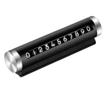 Temporary Parking Card 2pcs Black Aluminium Alloy Car Parking Plate Roller Adjustable For Cars Trucks Vehicles