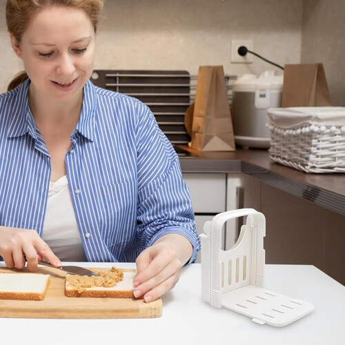 Bread Cutter Anti-Skid Bread Cutting Guide For Bread And Vegetables, Multifunction Kitchen Restaurant Use 1