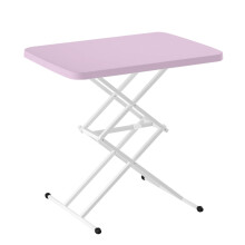 Portable Folding Table Pink Outdoor Camping Table With 4 Height Adjustments No Assembly Picnic Party Wedding BBQ Kitchen
