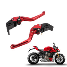 2 Stück CNC Aluminium Verlängerte Brems- und Kupplungshebel für Ducati V4 R 2018-2021