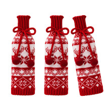 Snowflake Pattern Knits Wine Bottle Cover Bottle-Elk model