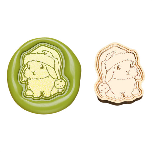 Christmas Seal Stamp Head Replacement-snow bunny christmas
