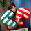 Chriatmas hrow Pillow Colored Candy Cane,-Candy Cane Green 3