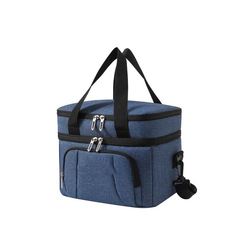 Sac à déjeuner Oxfords en tissu, conceptions de-Bleu marine