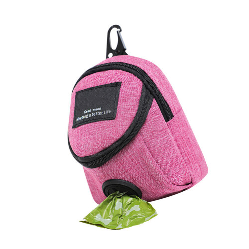 Support de sac à excréments de chien résistant aux-rose rouge