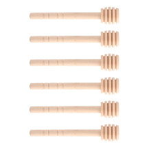 50 Stück Naturbelassene Holz-Honiglöffel-Stäbchen, 10 cm, für Gläser und Dosierer