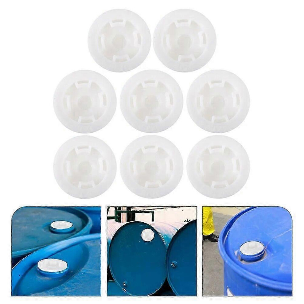 Kikidex (As Show, One Size) 8Pcs Bung Cap Oil Barrel Seal Cap Water Drum Plug 200L Oil Drum Seal Cover