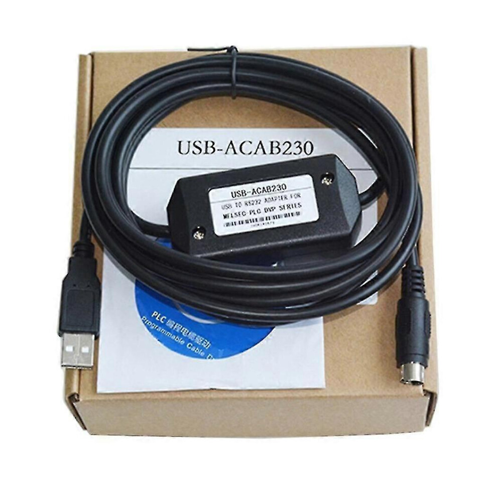 Kikidex (As Show, One Size) Plc Programming Cable For Usb-Dvp Es Ex Eh Ec Se Sv Ss Series Cable For Delta Usb-Acab230 Programming Cable