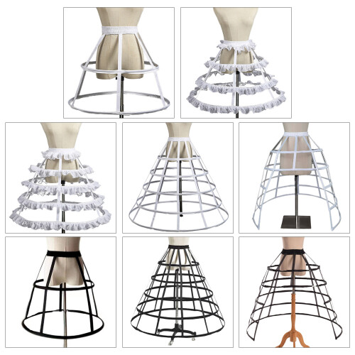 Petticoat Cage Crinoline Wedding-Two white circles 55 1