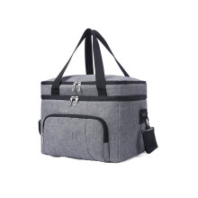 Thermal Food Bag Oxfords Materials Outdoor Picnics-Light Grey