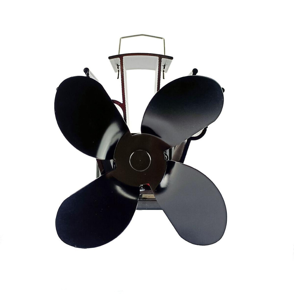 Kikidex (As Show, One Size) Wood Stove Fan - 4 Blade Heat Powered Fireplace Fan For Wood Stoves/Fireplaces/Pellet Stoves