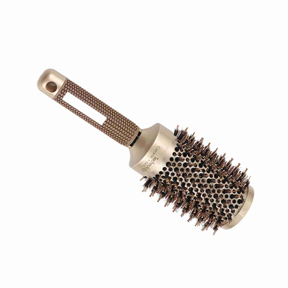 Unisex Healthy Ceramic Healing Iron 53Mm Round Comb For Hair Curling Salon Hair Brush