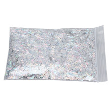 Holographic Silver Nail Sequins Flakes for Nail Decoration 50g/1.76oz