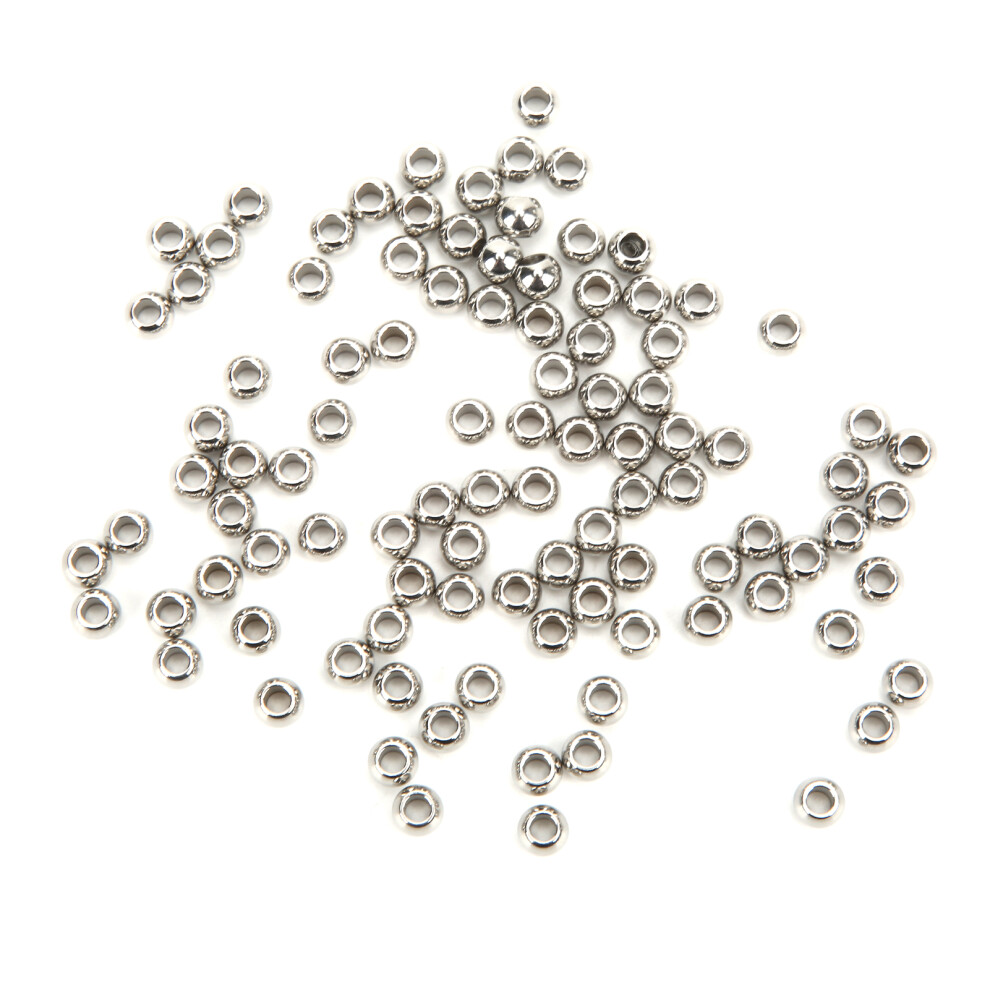 Metal Beads 100Pcs Stainless Steel 4Mm For Craft Jewelry Making Durable Finish 4391357710732