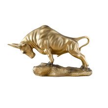 Statue de bétail en or, centres de Table, Figurines de vache,