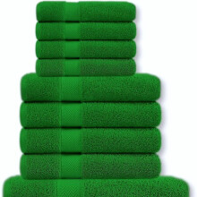 (Teal) Bargains Home Deals - 10-Piece Bathroom Towels Bale Set 4x Hand, 4x face Cloths, 2x Bath Towels 100% Cotton Quick Dry Soft Absorbent