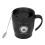 Tazza da caffè 330 ml nera 9,610,3 cm con manico portatile 2