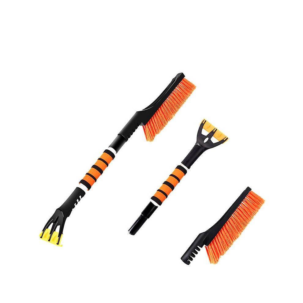 Kikidex (As Show, One Size) Snow Removal Tools - Snow Removal Tools Detachable Snow Brush 64Cm Cream/Orange