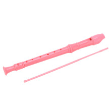 Pink ABS Recorder Instrument, 8-Hole Soprano for Kids & Schools