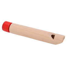 Kids Wooden Slide Whistle with Voice Changing Flute Educational Toy Red Handle