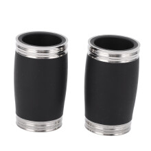 Elegant Silver & Black 54mm Clarinet Tuning Barrels 2 Pack