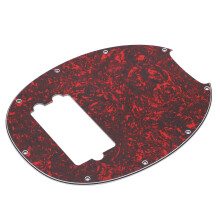 4-Saiter Bass-Schutzplatte Kunststoff Pickguard für MM2, Rot, Kunststoff