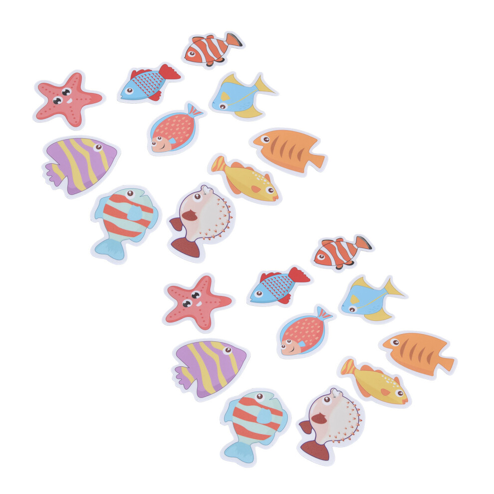 Safe Pvc Fish Bathtub Stickers Set Non-Toxic & Mouldproof - 20 Pieces 8431357713503