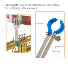 Durable Music Sheet Holder with Firm Iron Clamp for Marching Instruments