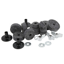 Becken-Hardware 21-teiliger Set mit Filzkappen & Unterlegscheiben, Flügelmuttern für Hi-Hat-Klammer, Grau