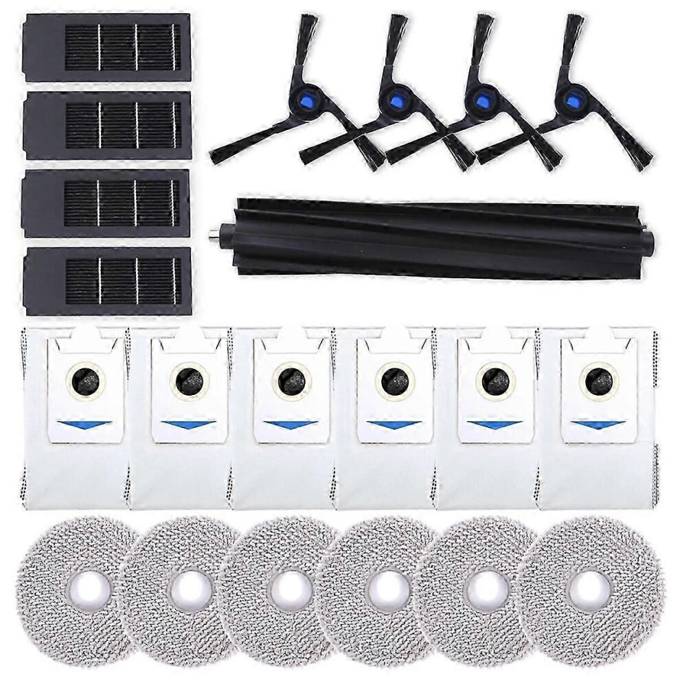 Kikidex (As Show, One Size) For Deebot X2 Omni Robot Vacuum Main Side Brush Hepa Filter Mop Cloth Dust Bags Accessories