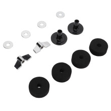 12 pièces de manchons en feutre de remplacement pour cymbale, 4 cm, noir
