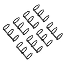 3-Loch elektrophoniertes Metallbinderückenset, wiederverwendbar, schwarzer loser Blattschlussring, 20 mm