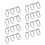Shiny Silver 3 Hole Binder Rings for 100 Sheets Reusable Loose Leaf Binding 14