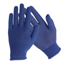 2x Nonslip Oil Resistant Protective Gloves Ideal For-Blue
