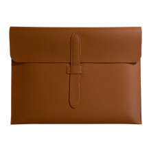 Business Leather Folder File Organiser Pouches with-brown