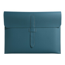 Letter Size Leather Folder File Pouches Document-Haze Blue