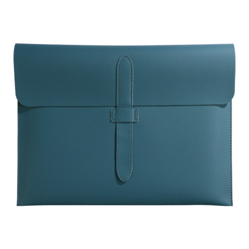 Letter Size Leather Folder File Pouches Document-Haze Blue