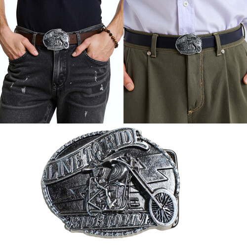 Classical Embossed Skull Belt Clasp Heavy-Skeleton chariot sin 1