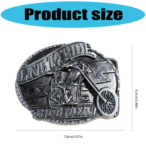 Classical Embossed Skull Belt Clasp Heavy-Skeleton chariot sin 2