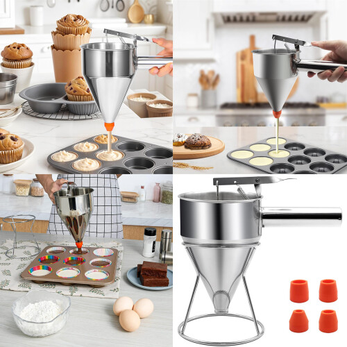 Batter Dispenser Pancakes and Waffles Making Tool- 1200ml 2