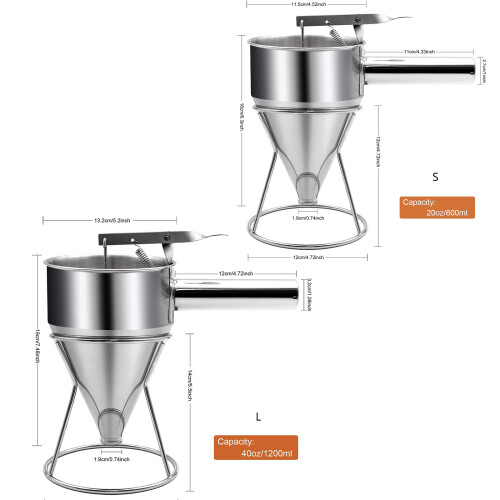 Batter Dispenser Pancakes and Waffles Making Tool- 1200ml 1