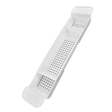 White Expandable Bath Tray with Nonslip Design for Ultimate Relaxation