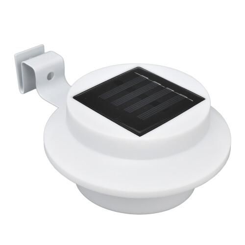 Waterproof Solar Gutter Lights - 3 LEDs, 12x6cm, White