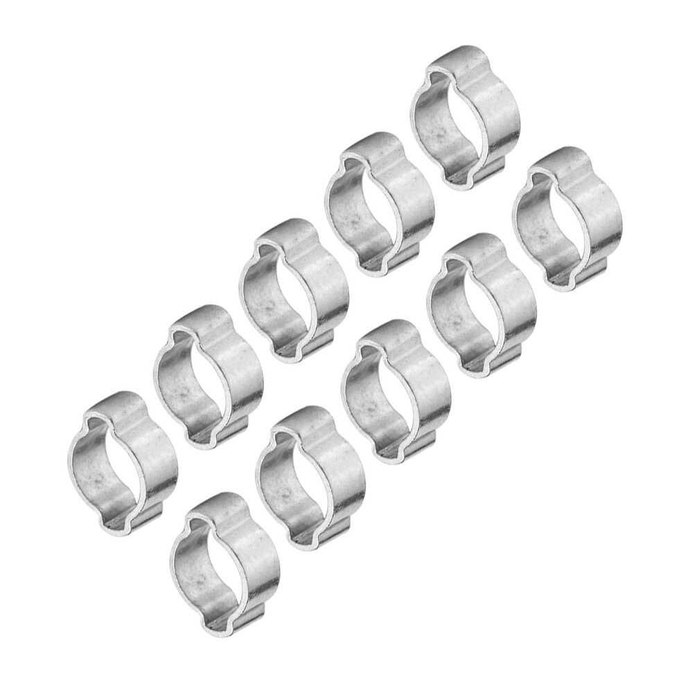 10Pcs Zinc Plated Iron Two Ear Hose Clamps 5-23Mm For Fuel Petrol Tube 9-11Mm 7901357718767