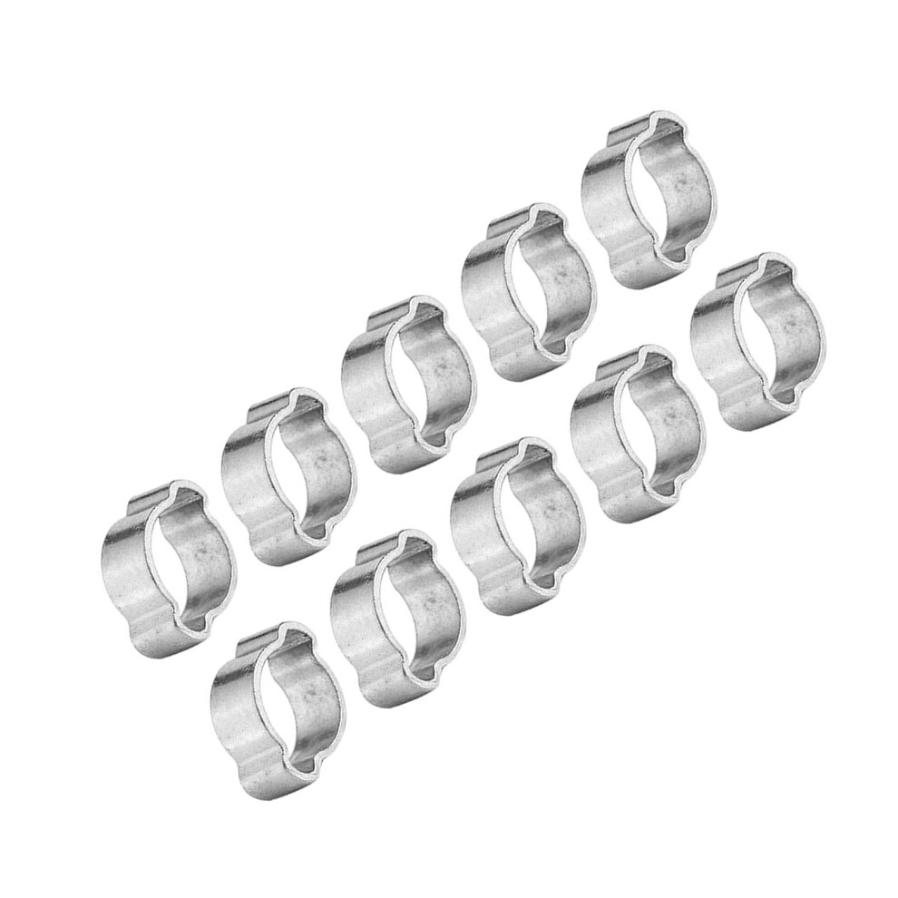 10Pcs 5-23Mm Zinc Plated Iron Two Ear Hose Clamp For Fuel Pipes 3161357718790