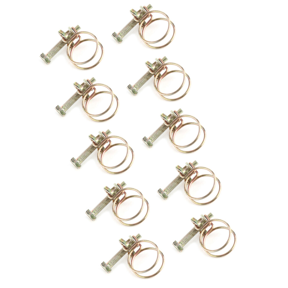 Heavy Duty Adjustable Double Wire Water Hose Clamp Pipe Clip Hoop 21-25Mm 9461357719037