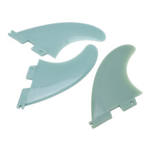 3 Stück PVC Surfboard Fin Thruster Set für Longboard Paddleboard Heckzubehör
